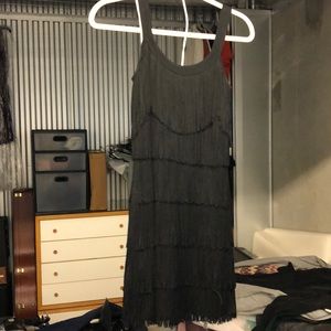 Black fringe dress